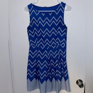 Blue chevron dress